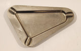 Vintage Obtuse Triangle Three Slot Silver Plated Cigarette Ashtray