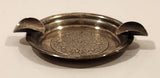 Vintage Mexican Mayan Calendar Two Slot .925 Sterling Silver Metal Cigarette Ashtray