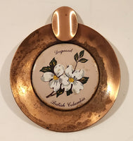 Vintage Dogwood British Columbia Copper Metal Cigarette Ashtray