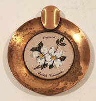 Vintage Dogwood British Columbia Copper Metal Cigarette Ashtray