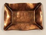 Vintage Bubble Texture Bent Edge Copper Metal Cigarette Ashtray