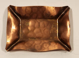 Vintage Bubble Texture Bent Edge Copper Metal Cigarette Ashtray