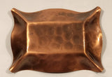 Vintage Bubble Texture Bent Edge Copper Metal Cigarette Ashtray