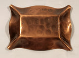 Vintage Bubble Texture Bent Edge Copper Metal Cigarette Ashtray