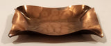 Vintage Bubble Texture Bent Edge Copper Metal Cigarette Ashtray