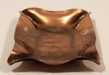 Vintage Bubble Texture Bent Edge Copper Metal Cigarette Ashtray