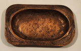 Vintage Textured Hammered Copper Metal Cigarette Ashtray