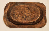 Vintage Textured Hammered Copper Metal Cigarette Ashtray