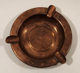 Vintage Three Slot Copper Metal Cigarette Ashtray
