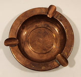 Vintage Three Slot Copper Metal Cigarette Ashtray