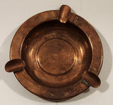 Vintage Three Slot Copper Metal Cigarette Ashtray