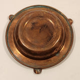 Vintage Three Slot Copper Metal Cigarette Ashtray