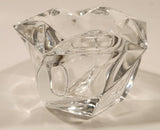 Vintage Diamond Shaped Heavy Crystal Glass Candle Holder