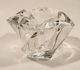 Vintage Diamond Shaped Heavy Crystal Glass Candle Holder