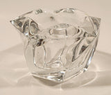 Vintage Diamond Shaped Heavy Crystal Glass Candle Holder