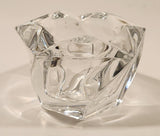 Vintage Diamond Shaped Heavy Crystal Glass Candle Holder