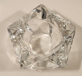 Vintage Diamond Shaped Heavy Crystal Glass Candle Holder