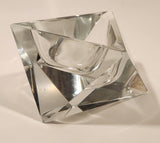 Vintage 1960s Moser Style Heavy Crystal Glass Cigarette Ashtray