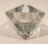 Vintage 1960s Moser Style Heavy Crystal Glass Cigarette Ashtray