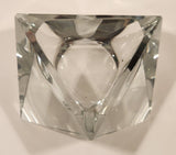 Vintage 1960s Moser Style Heavy Crystal Glass Cigarette Ashtray