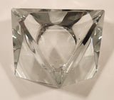 Vintage 1960s Moser Style Heavy Crystal Glass Cigarette Ashtray