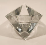 Vintage 1960s Moser Style Heavy Crystal Glass Cigarette Ashtray