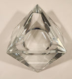 Vintage 1960s Moser Style Heavy Crystal Glass Cigarette Ashtray