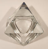 Vintage 1960s Moser Style Heavy Crystal Glass Cigarette Ashtray