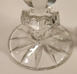 Vintage 7" Tall Heavy Crystal Glass Candle Holders Set of 2 (1 chipped)