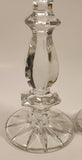Vintage 7" Tall Heavy Crystal Glass Candle Holders Set of 2 (1 chipped)