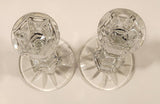 Vintage 7" Tall Heavy Crystal Glass Candle Holders Set of 2 (1 chipped)