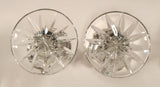 Vintage 7" Tall Heavy Crystal Glass Candle Holders Set of 2 (1 chipped)