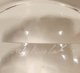 Vintage Val St. Lambert 2 3/4" Crystal Glass Cigarette Ashtray Signed