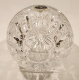 Vintage Bohemia Czech Republic 5 1/2" Heart Themed Cut 24% Leaded Crystal Glass Egg