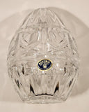 Vintage Bohemia Czech Republic 5 1/2" Heart Themed Cut 24% Leaded Crystal Glass Egg