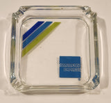Vintage American Express Clear Glass Cigarette Ashtray