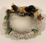 Vintage Oriole Birds Nest Spaghetti Ceramic Ashtray Made in Japan