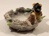 Vintage Oriole Birds Nest Spaghetti Ceramic Ashtray Made in Japan