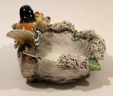 Vintage Oriole Birds Nest Spaghetti Ceramic Ashtray Made in Japan