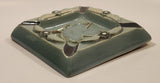 Vintage 1942 Gord Webster Canadian Maple Leaf with Flyer's Wings Heavy Pottery Ashtray Signed Made in England