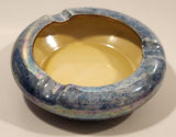 Vintage Grimwades Bzyanta Ware Iridescent Blue Luster Round Stoneware Ashtray Made in England