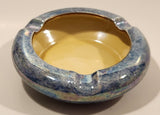 Vintage Grimwades Bzyanta Ware Iridescent Blue Luster Round Stoneware Ashtray Made in England