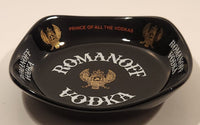 Vintage Wade England Romanoff Vodka Black Ashtray