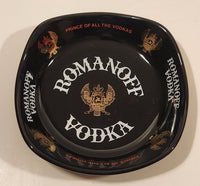 Vintage Wade England Romanoff Vodka Black Ashtray