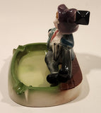 Vintage Hobo Drunk Laying with Lamp Post Ceramic Ashtray Made in Japan