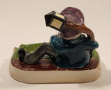 Vintage Hobo Drunk Laying with Lamp Post Ceramic Ashtray Made in Japan