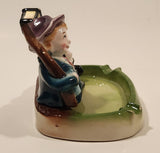 Vintage Hobo Drunk Laying with Lamp Post Ceramic Ashtray Made in Japan