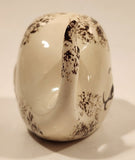 Vintage Aloha Hawaii White Whale Shaped Hand Made Glazed Ceramic Ashtray Made in Hawaii