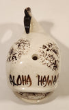 Vintage Aloha Hawaii White Whale Shaped Hand Made Glazed Ceramic Ashtray Made in Hawaii