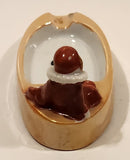 Vintage TA Tashiro Shoten Harlequin Clown with Black Poker Cards Spade Peach Lustreware Porcelain Cigarette Ashtray Made Japan